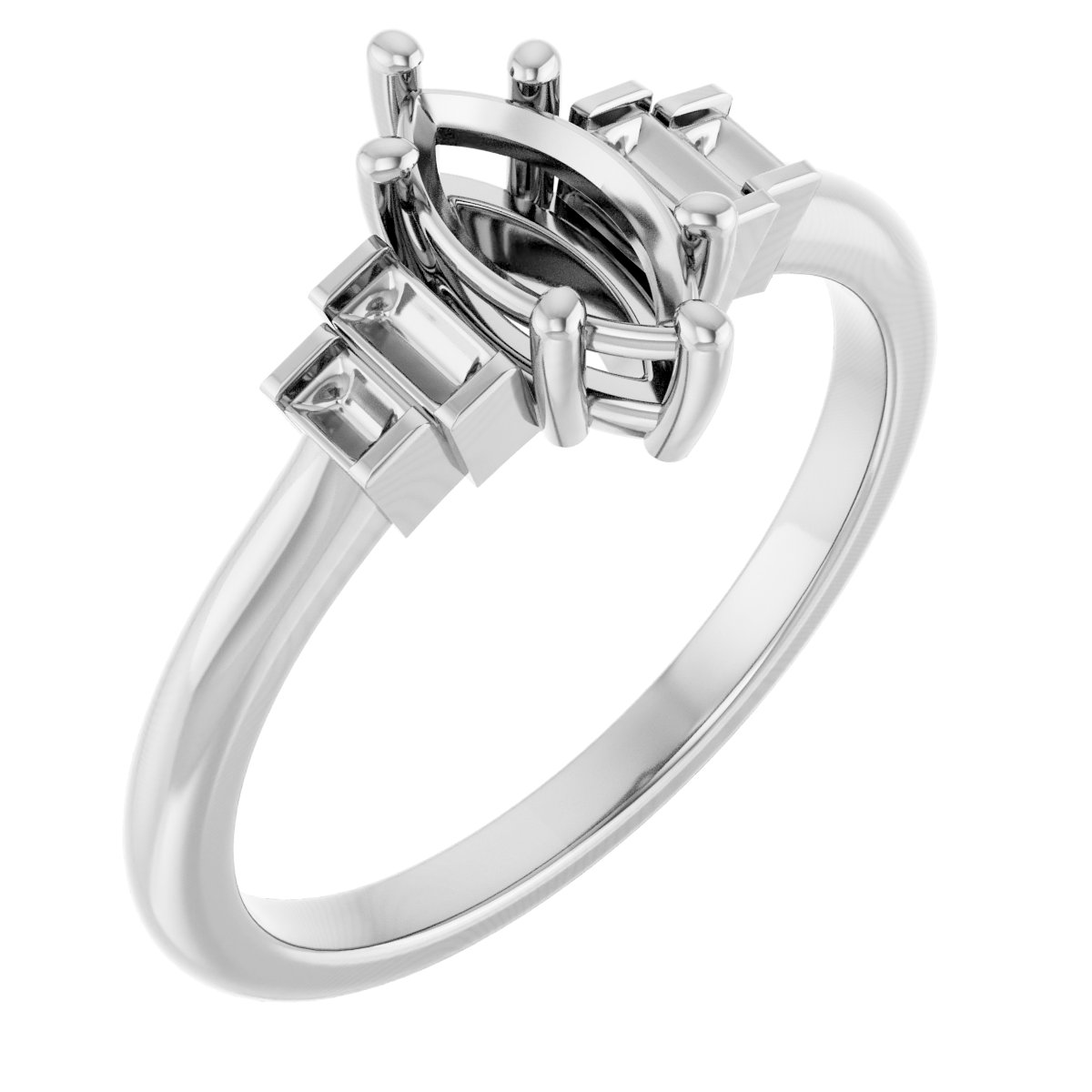 Accented Engagement Ring