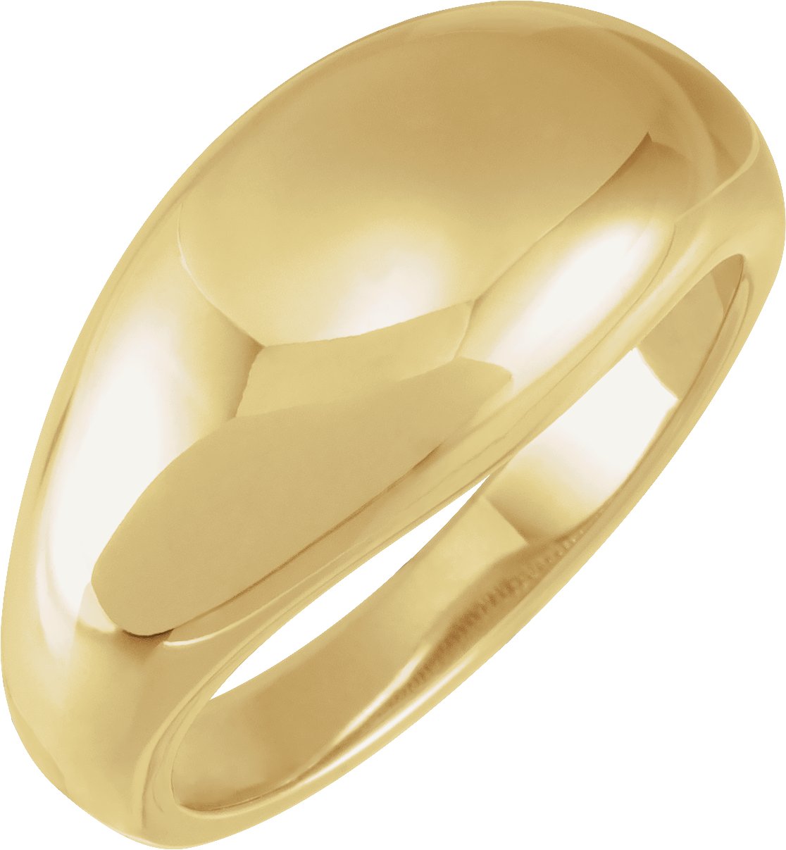 14K Yellow 10 mm Dome Ring
