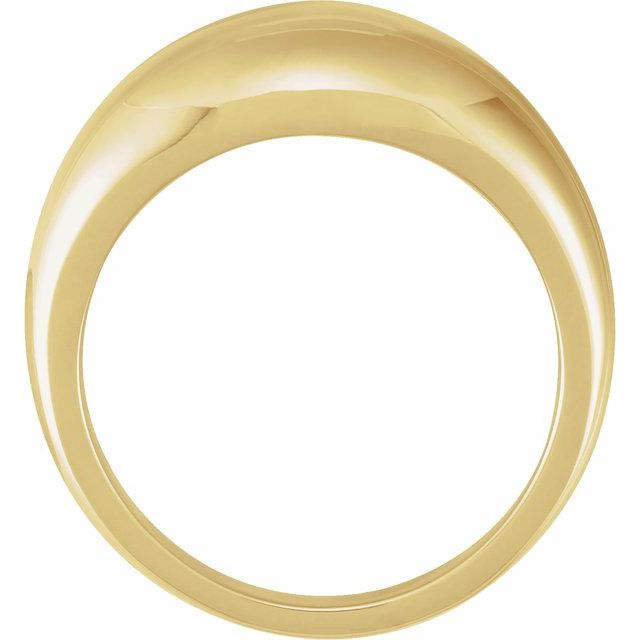 10K Yellow 10 mm Dome Ring