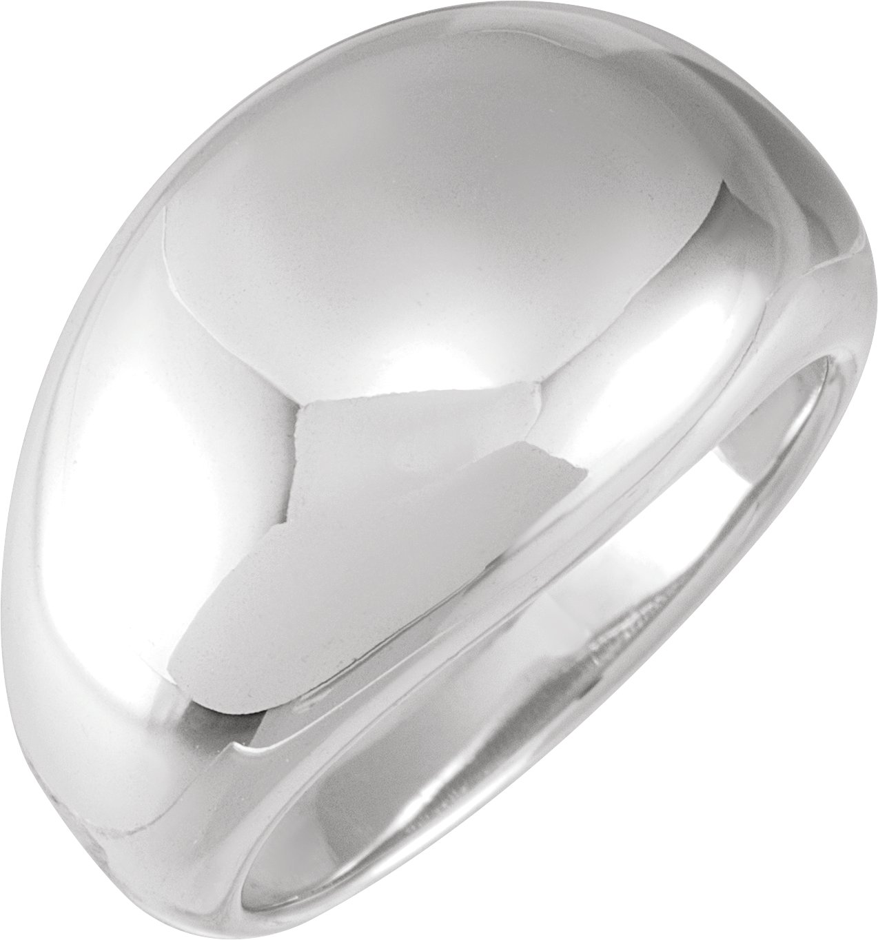 Sterling Silver 14 mm Dome Ring