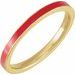 14K Yellow Red Enamel Stackable Ring