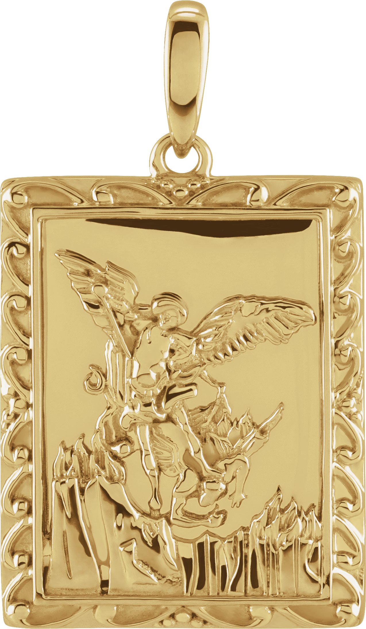 St michael pendant 14k hot sale gold