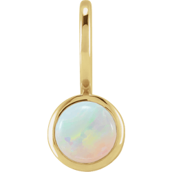 white opal charm