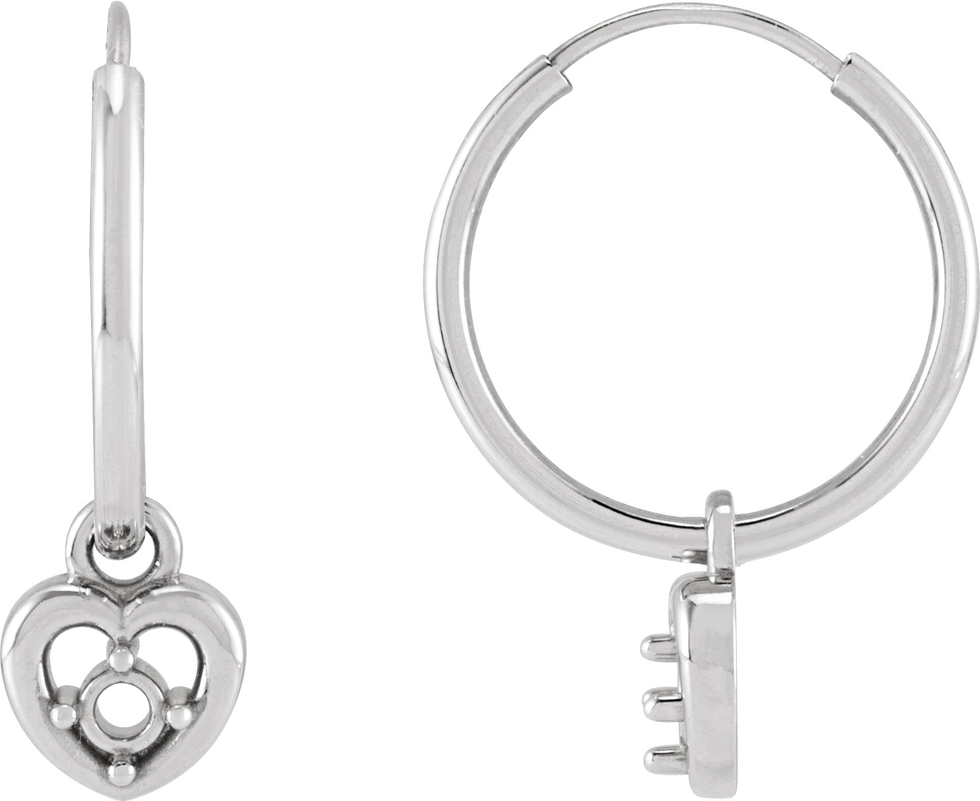 Heart Hoop Earrings