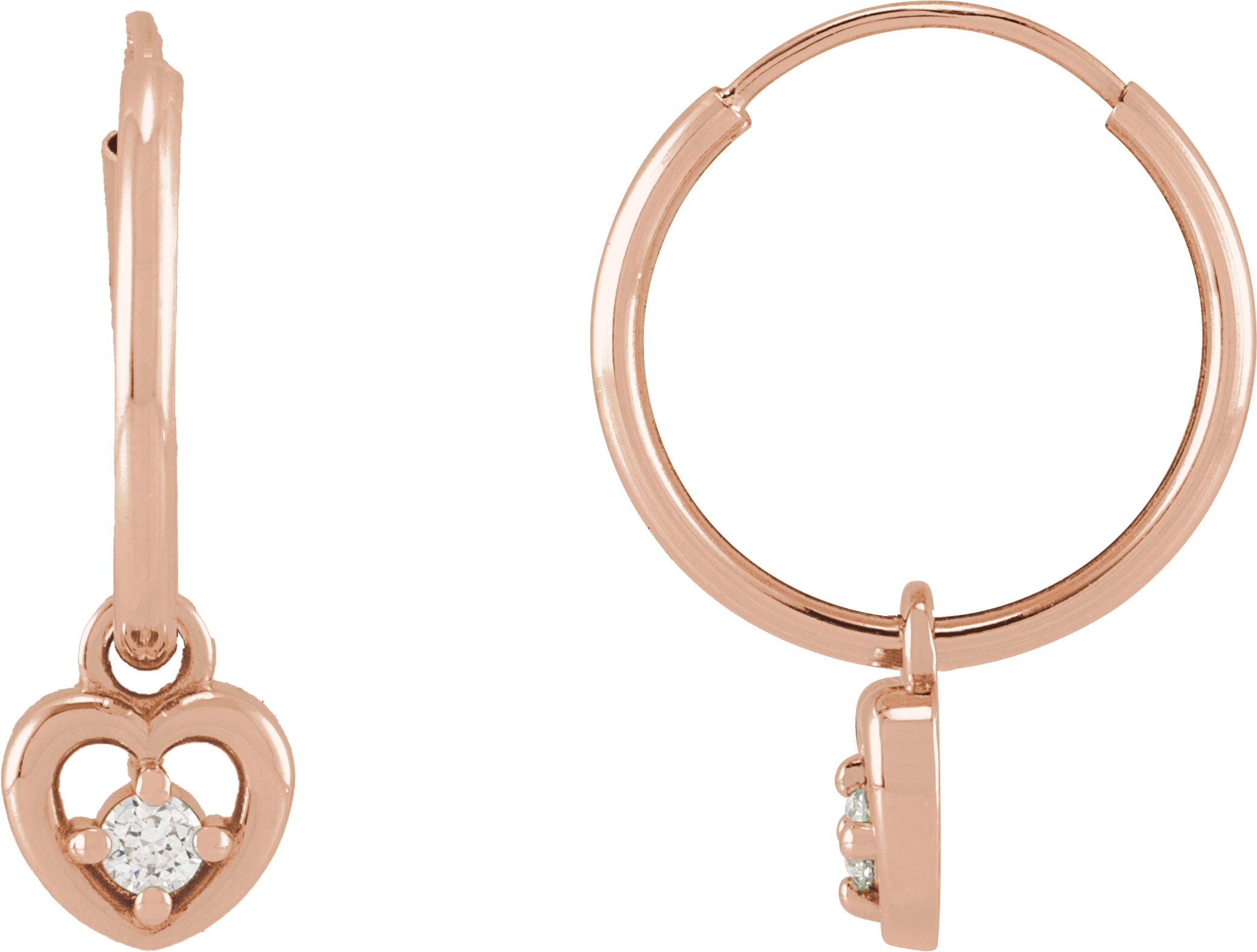Heart Hoop Earrings