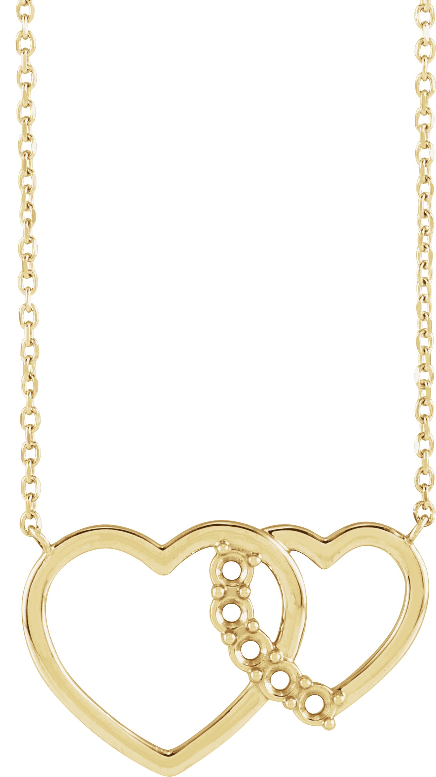 Family Interlocking Heart Necklace or Center