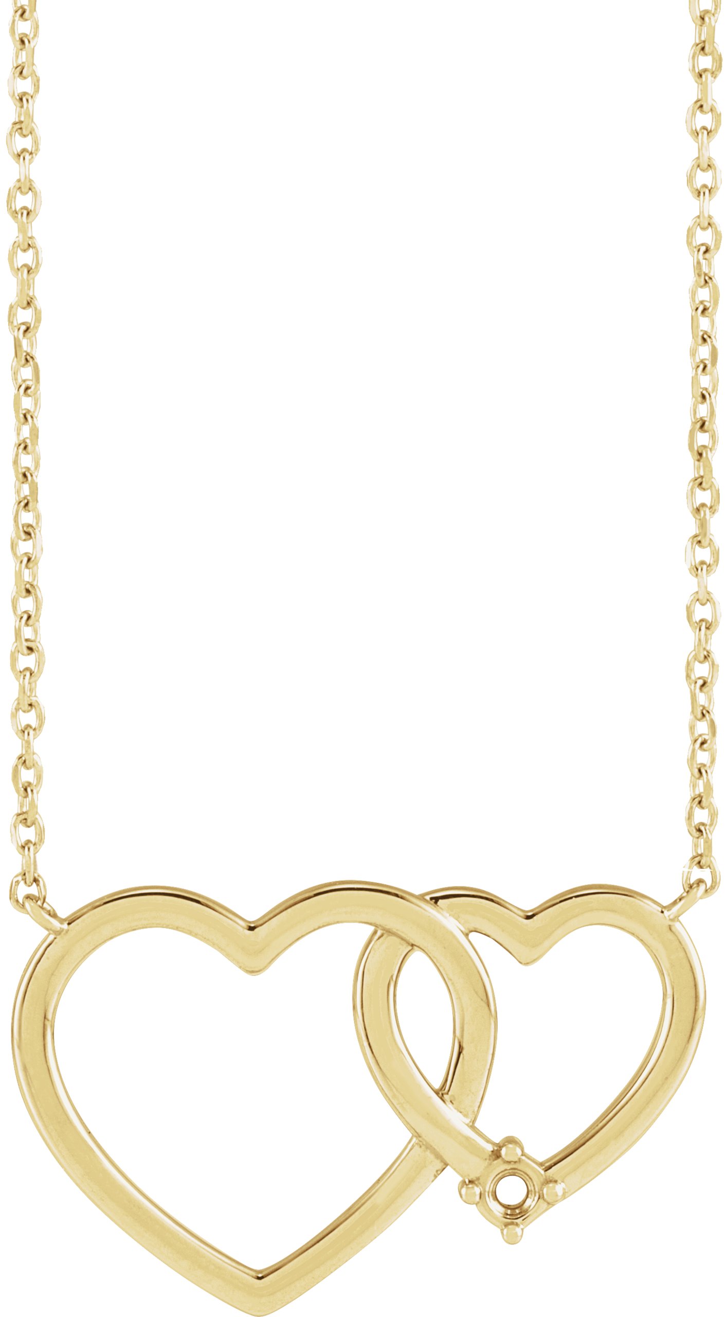 Family Interlocking Heart Necklace or Center