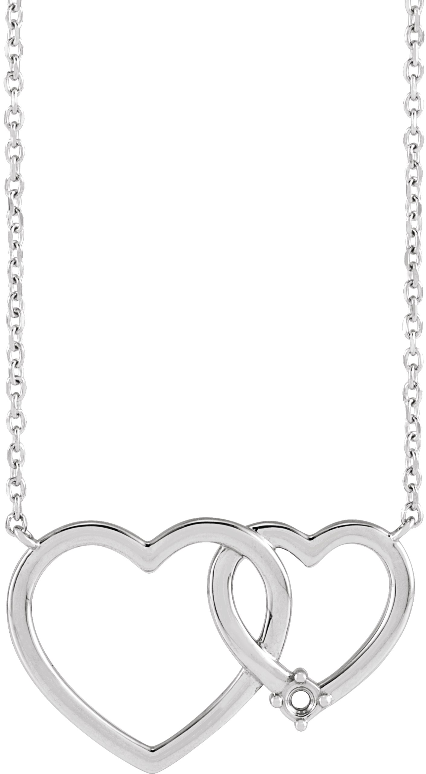 Family Interlocking Heart Necklace or Center