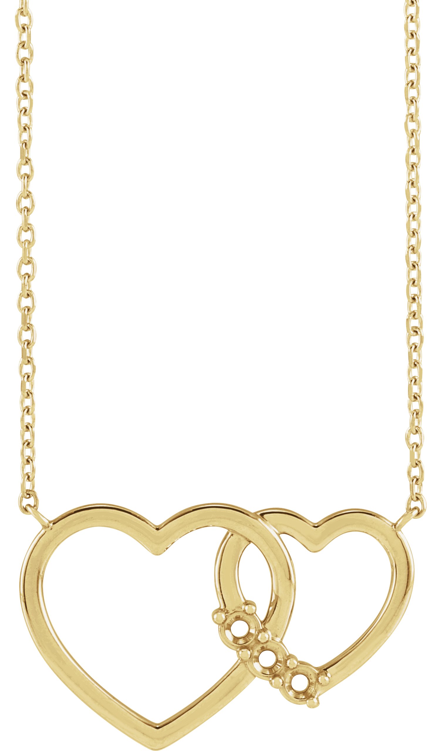 Family Interlocking Heart Necklace or Center