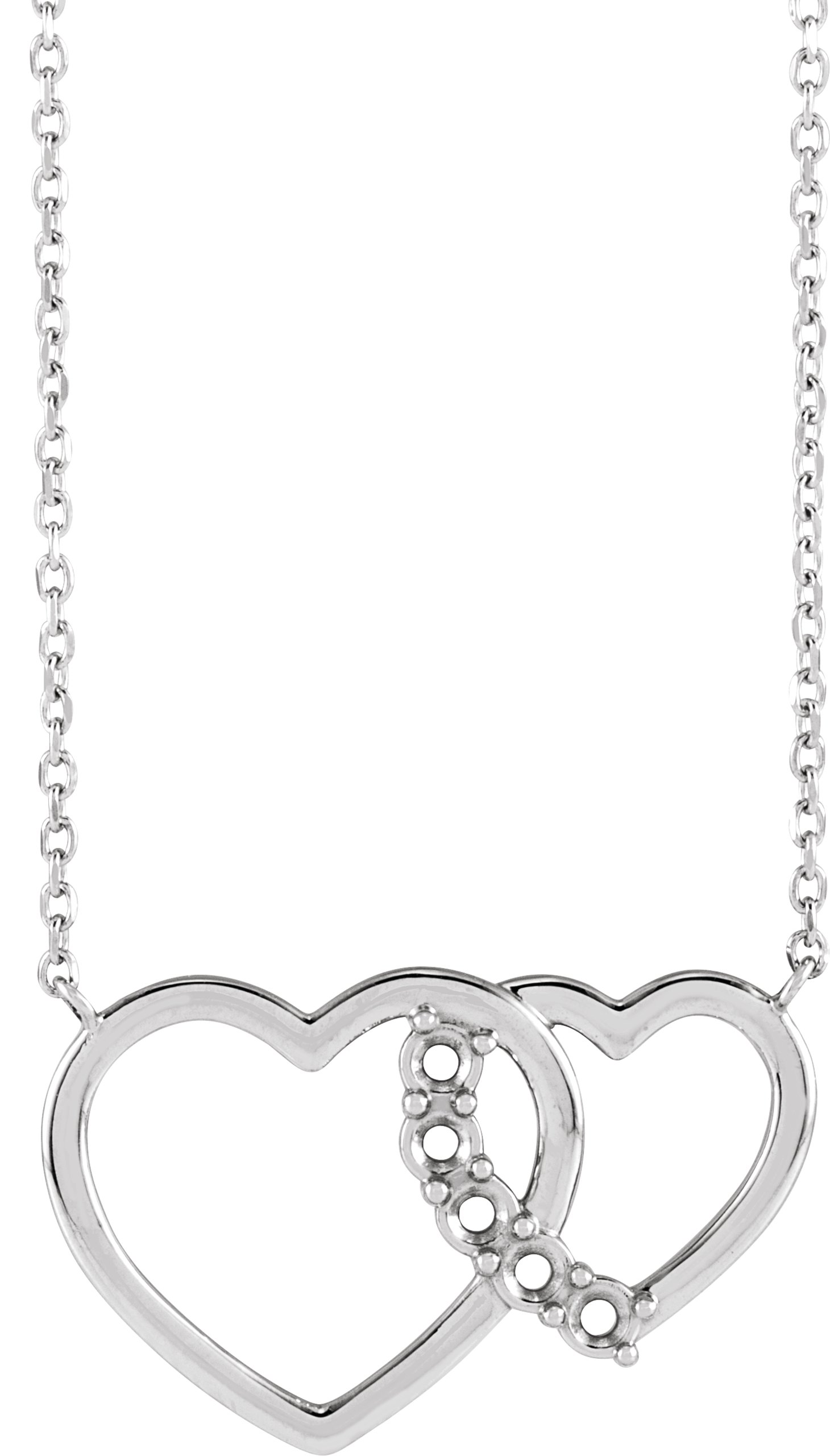 Family Interlocking Heart Necklace or Center