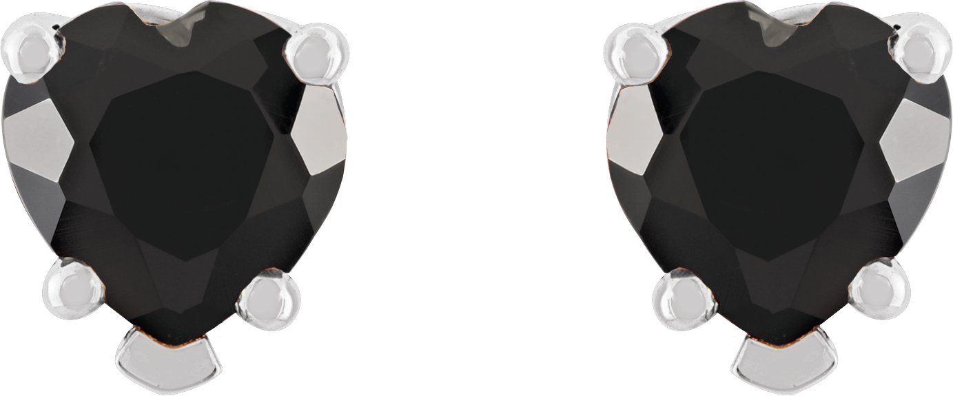 Natural White Sapphire Stud Earrings view 2