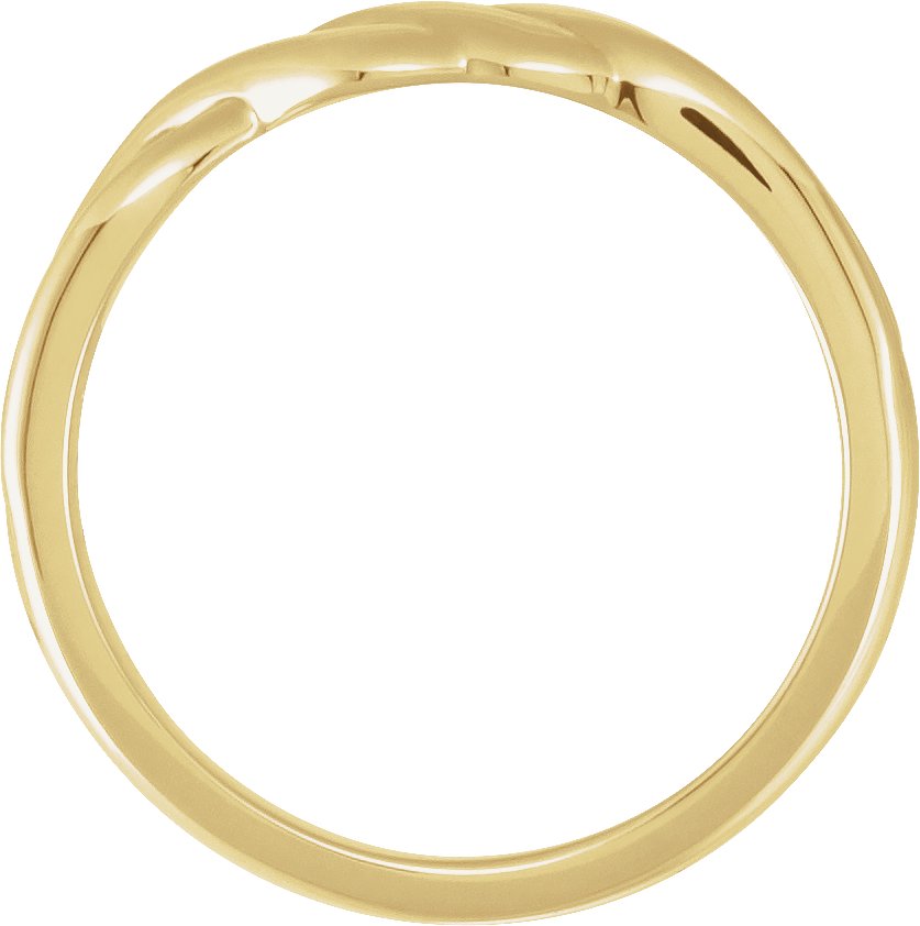 Alternative view of Twisted Band – 14K Yellow Gold