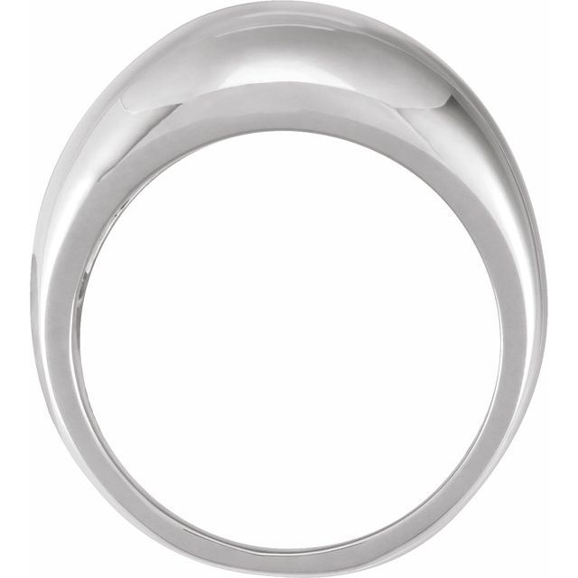 Sterling Silver 12 mm Dome Ring