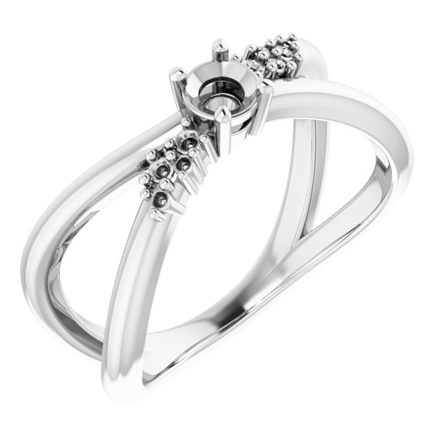 Accented Criss-Cross Ring