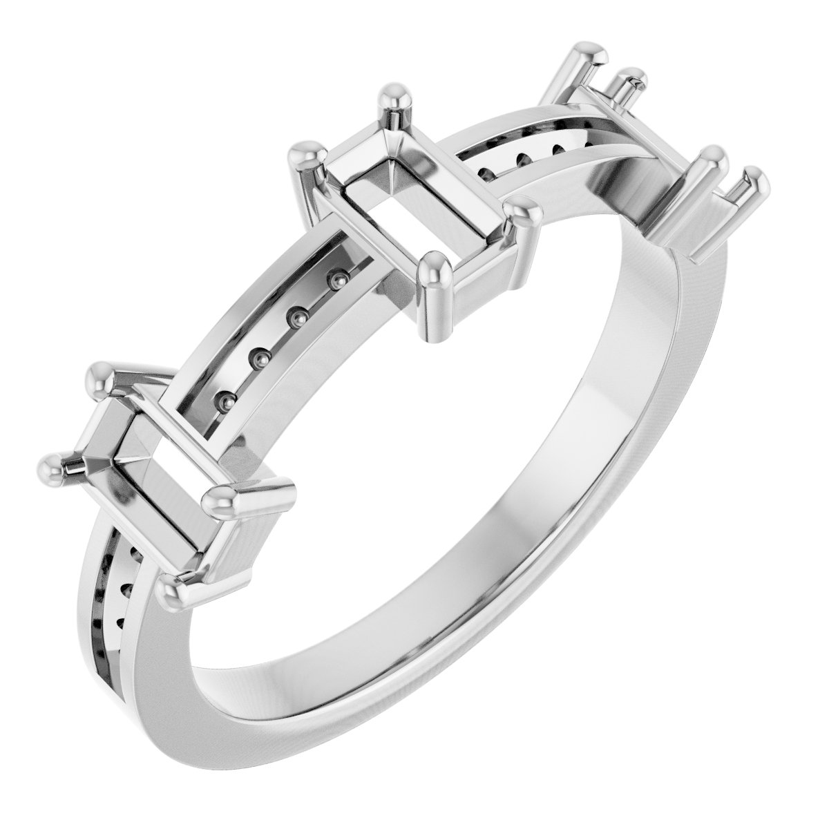 Three-Stone Anniversary Band