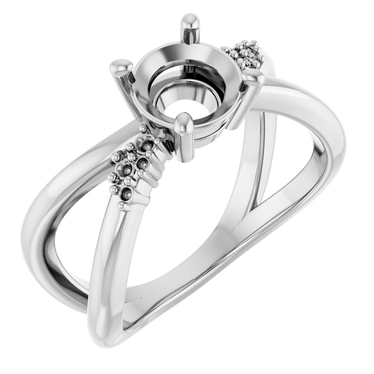 Accented Criss-Cross Ring