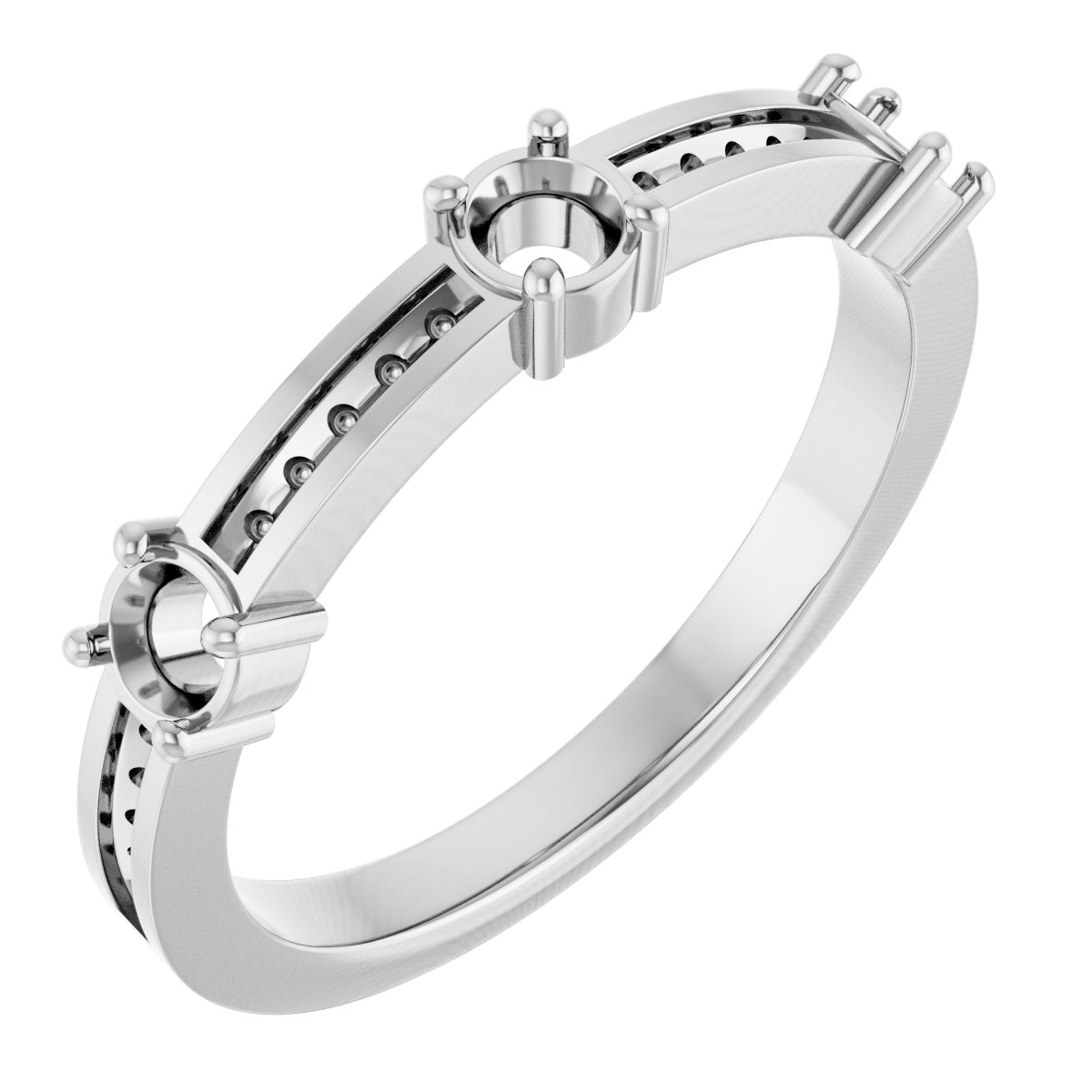 Three-Stone Anniversary Band