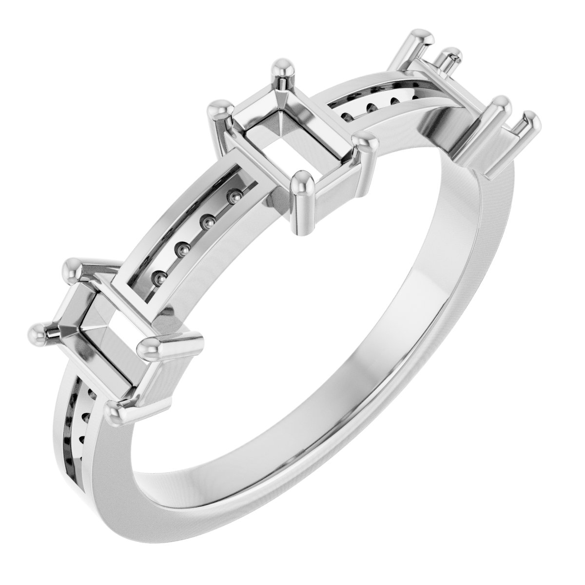 Three-Stone Anniversary Band