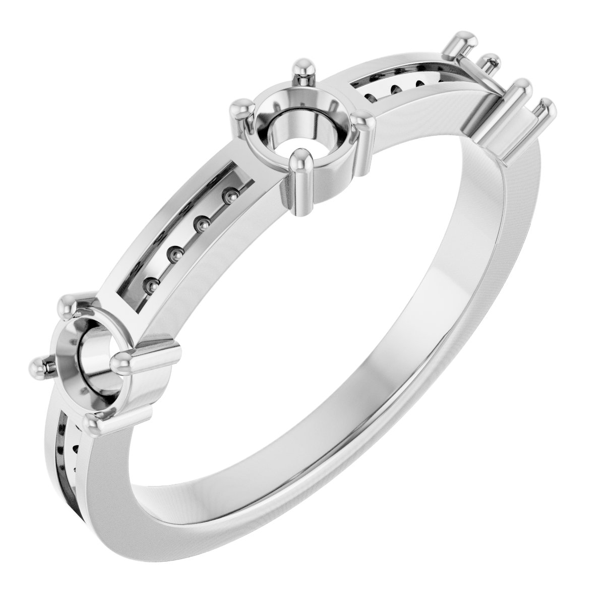 Three-Stone Anniversary Band