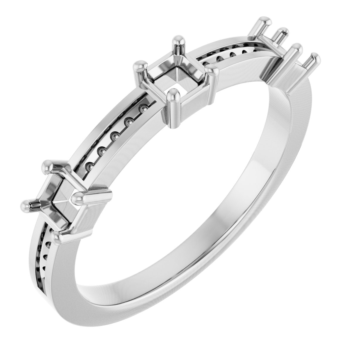 Three-Stone Anniversary Band