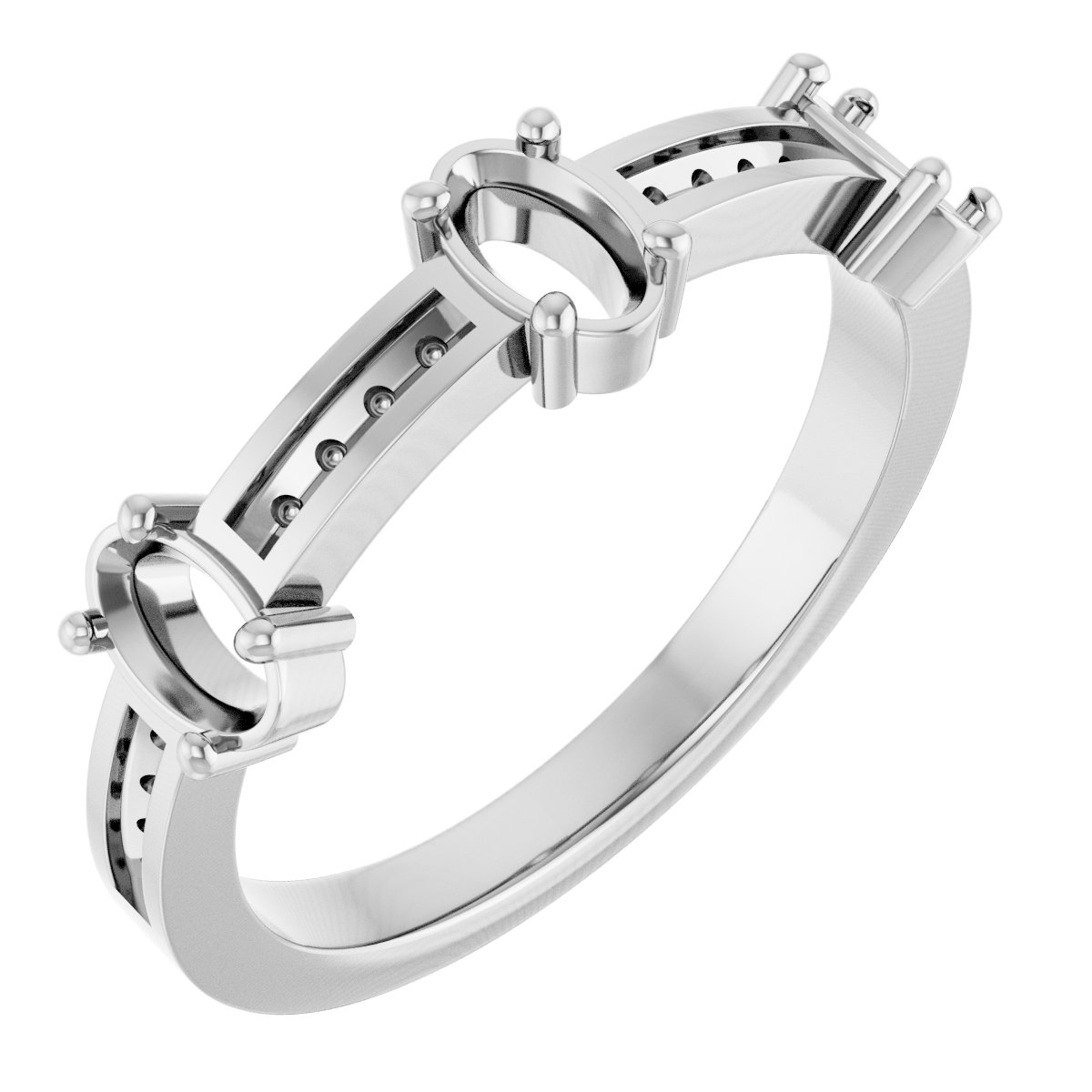 Three-Stone Anniversary Band