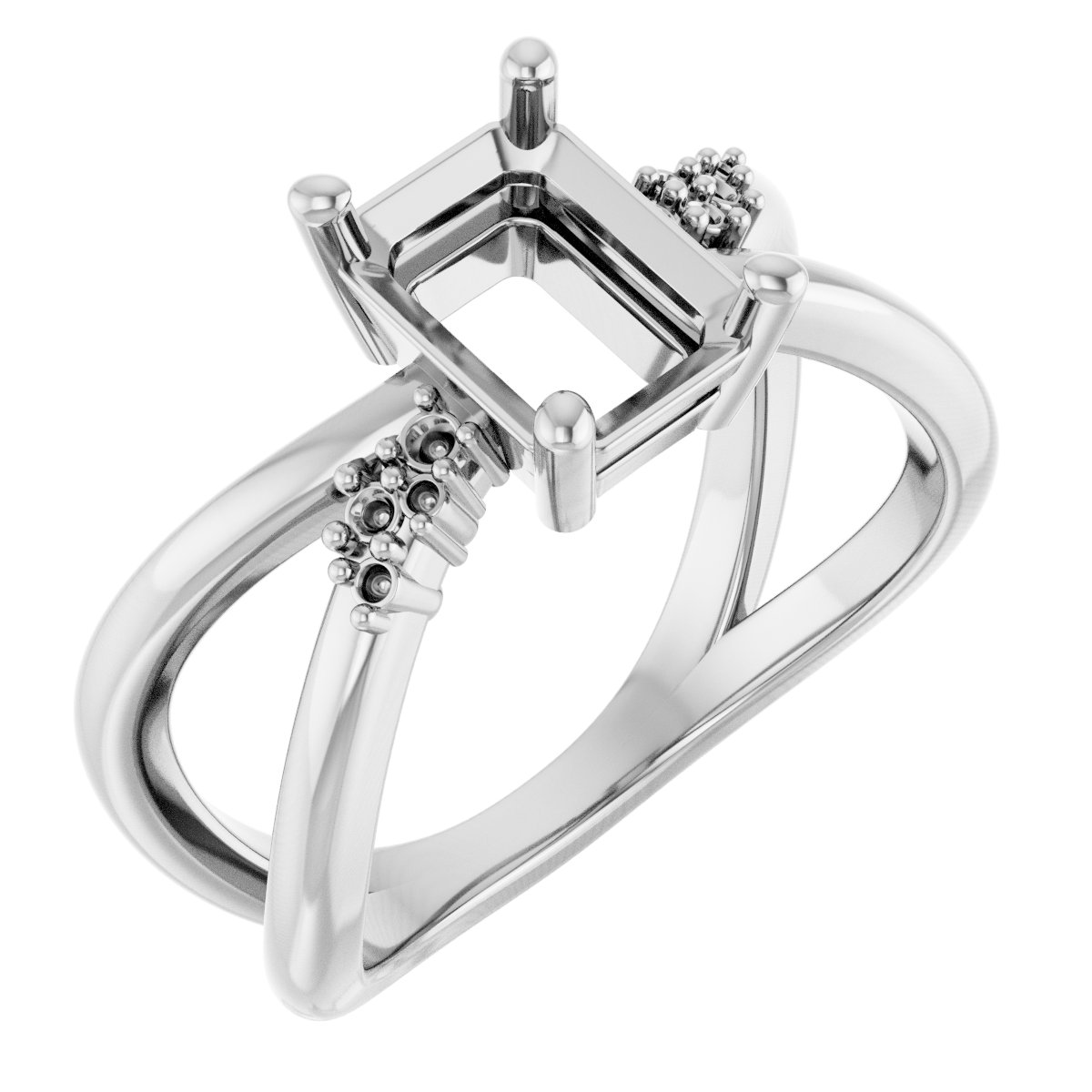 Accented Criss-Cross Ring