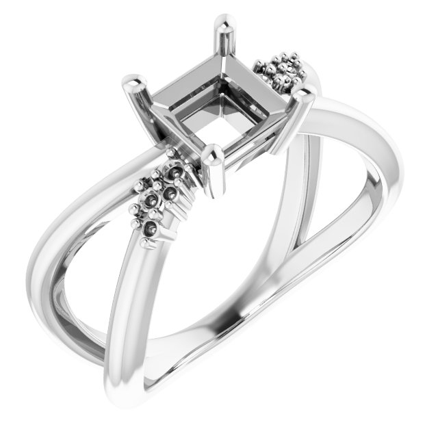 Accented Criss-Cross Ring