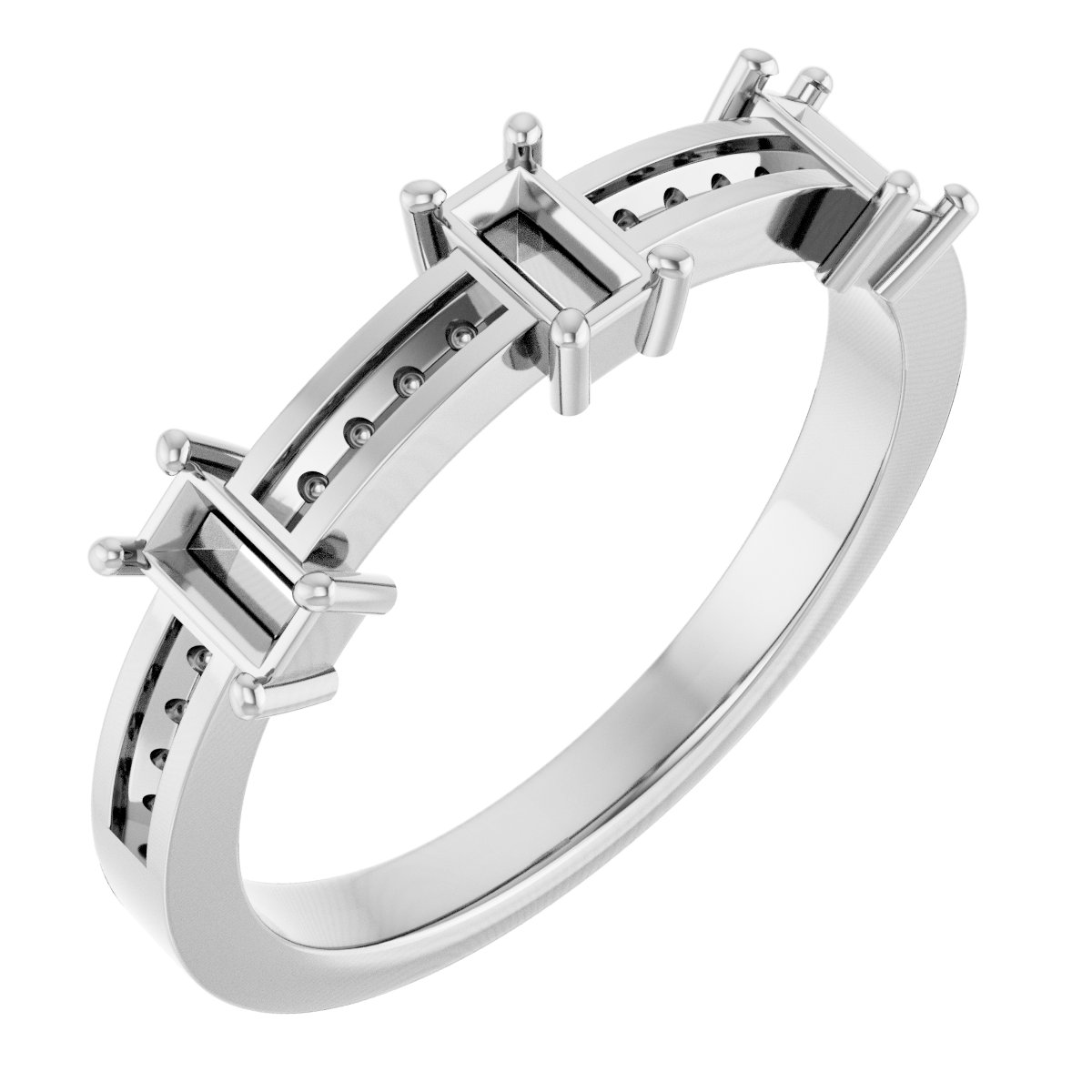 Three-Stone Anniversary Band
