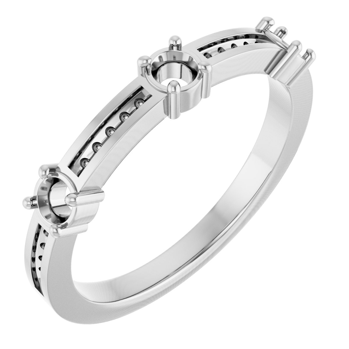Three-Stone Anniversary Band