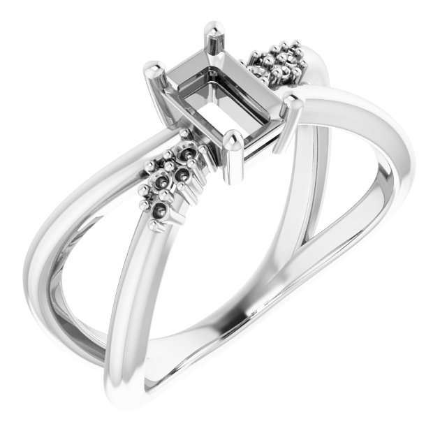 Accented Criss-Cross Ring