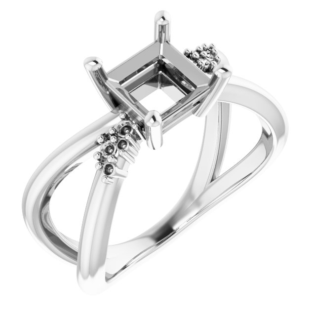 Accented Criss-Cross Ring