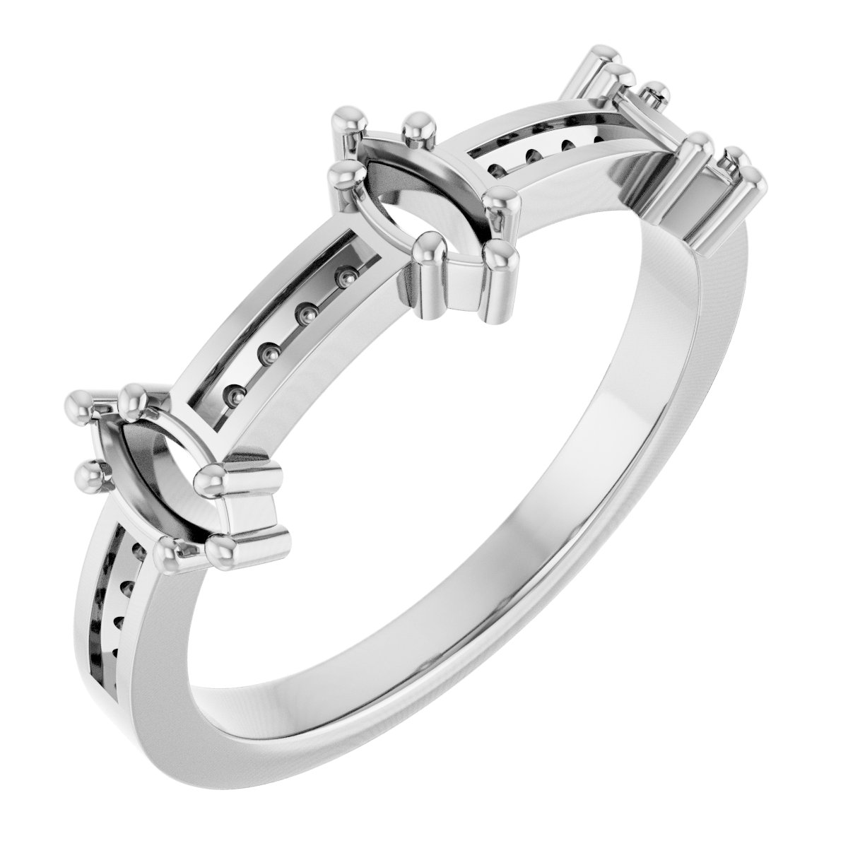 Three-Stone Anniversary Band
