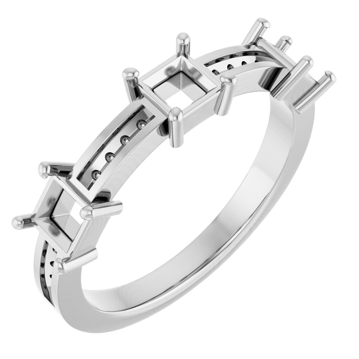 Three-Stone Anniversary Band