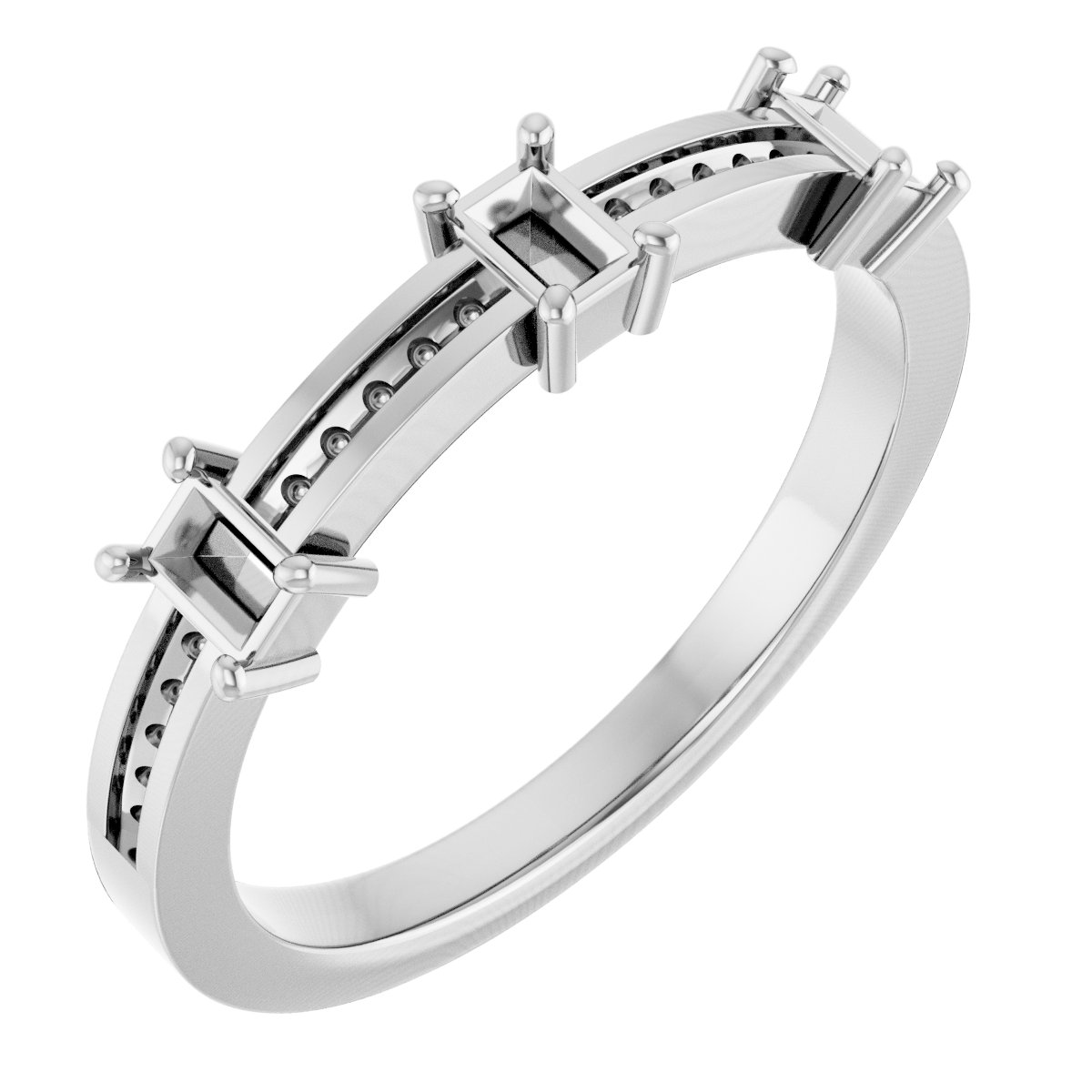 Three-Stone Anniversary Band