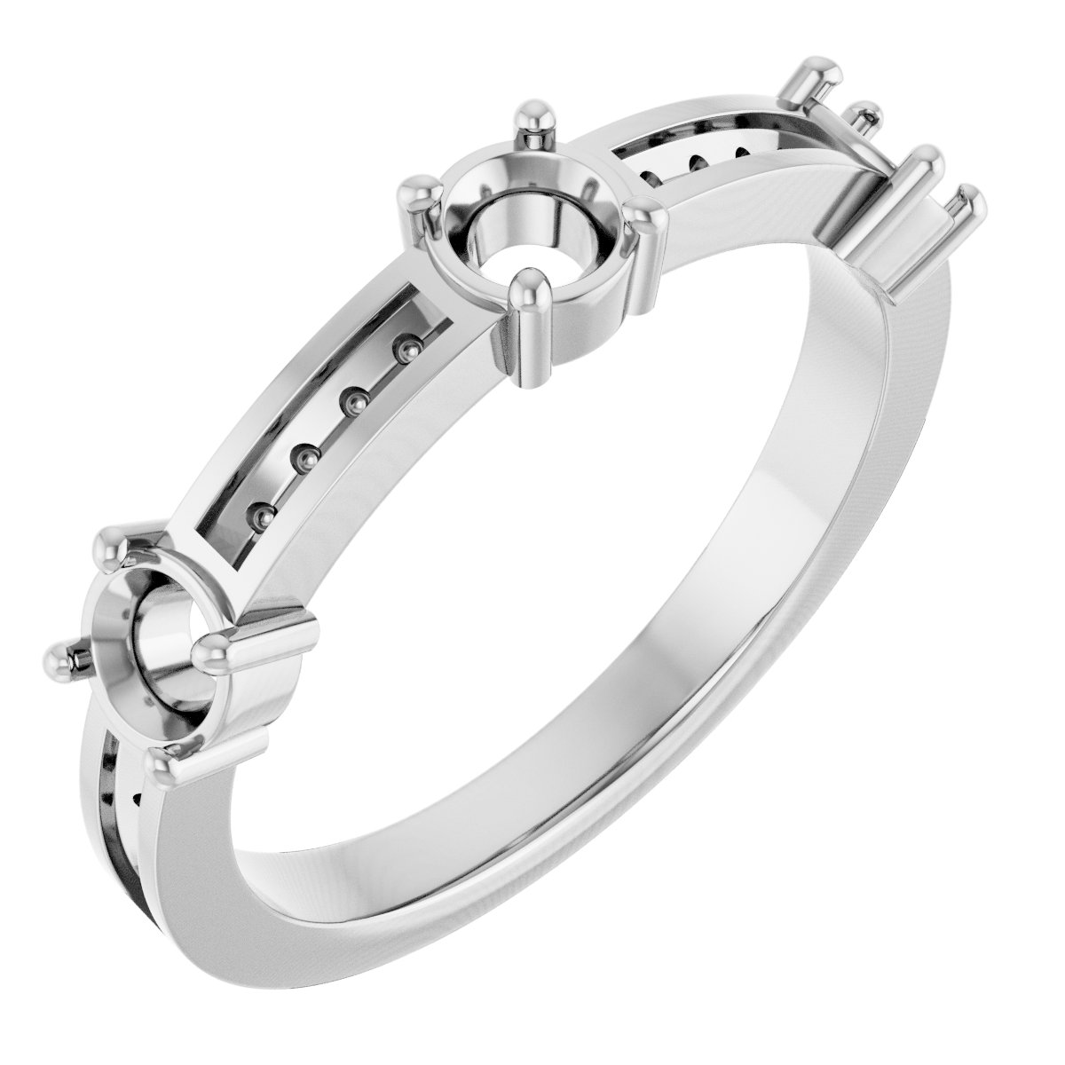 Three-Stone Anniversary Band