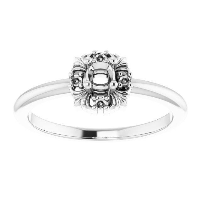 7x5 mm Oval Ring Mounting view 3