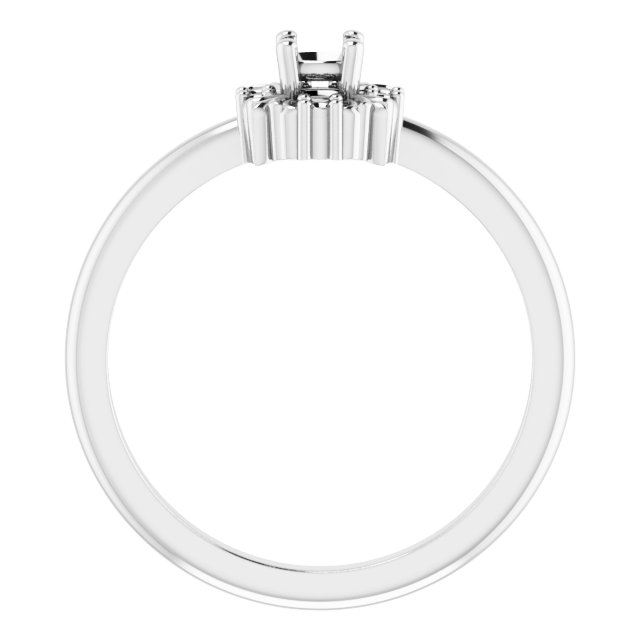 7x5 mm Oval Ring Mounting view 2