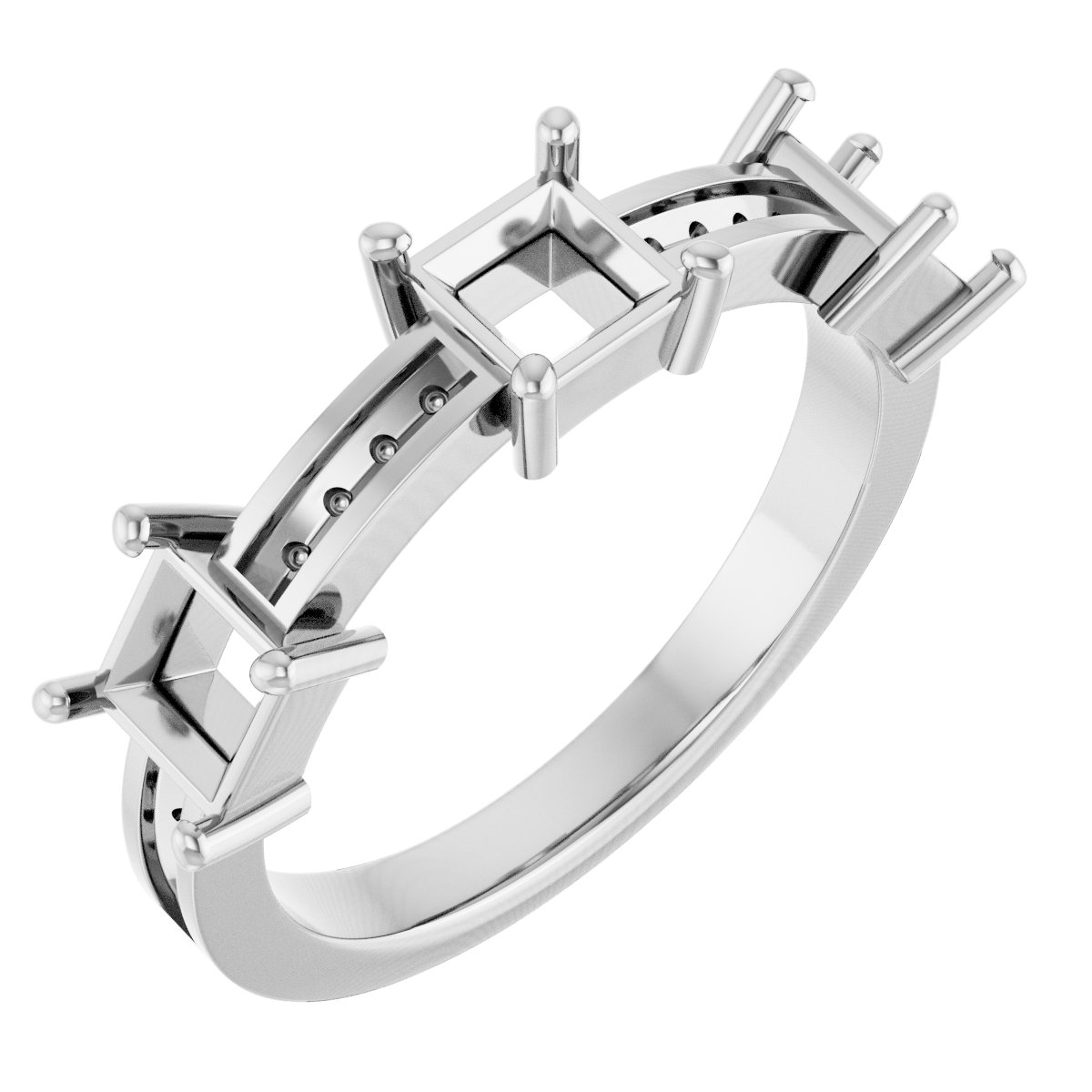 Three-Stone Anniversary Band