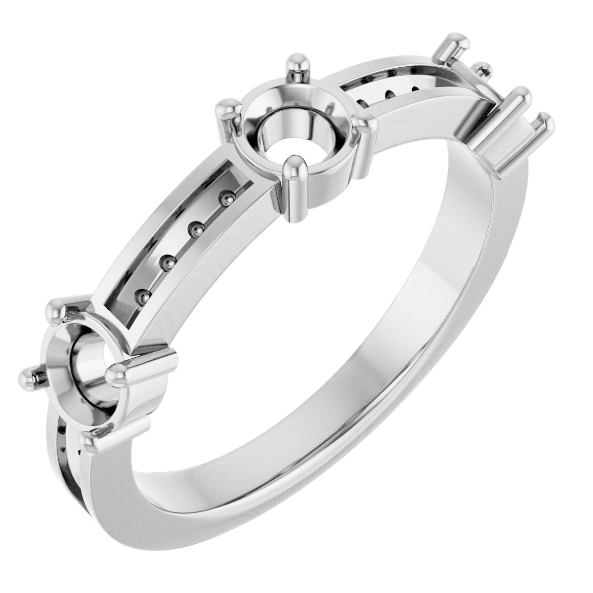Three-Stone Anniversary Band