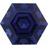 Hexagon Lab-Grown Blue Sapphire