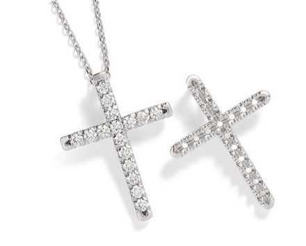 Silver Cross Necklace and Pendant