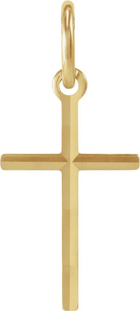 14K Yellow 13x8.5 mm Cross pendant Ref 203720