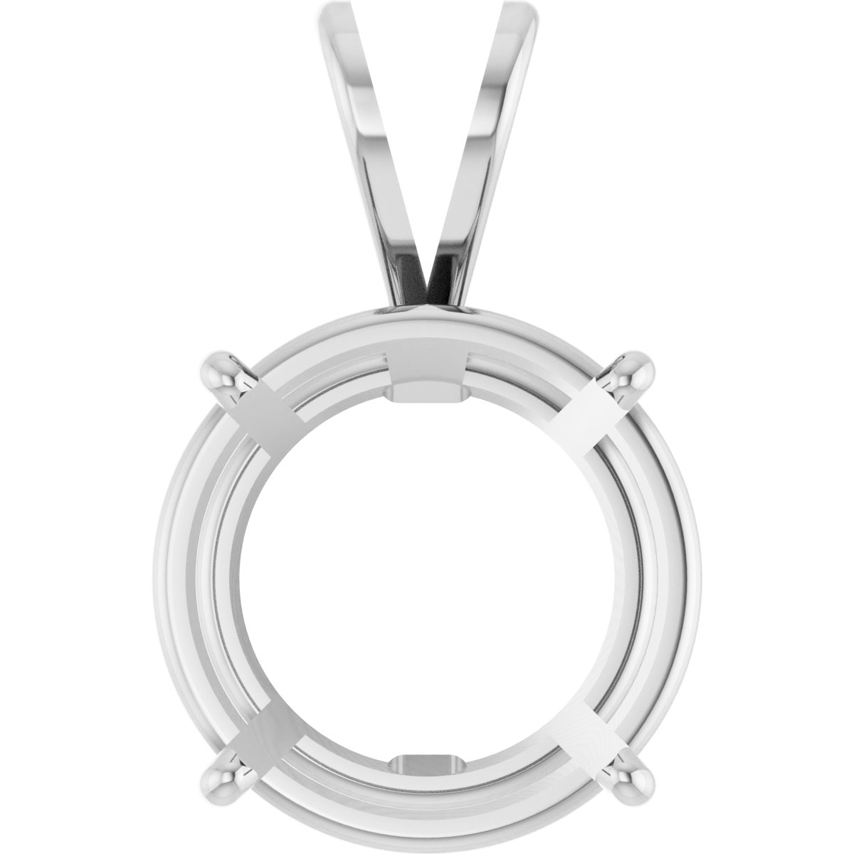 Round 4-Prong Lightweight Pendant