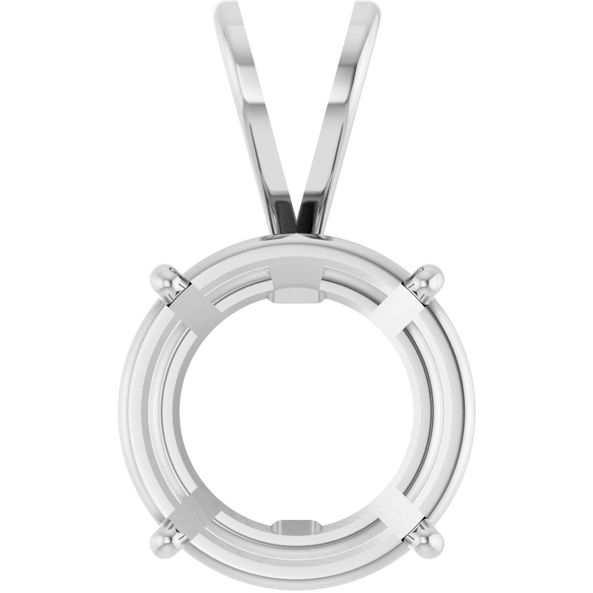 Round 4-Prong Lightweight Pendant