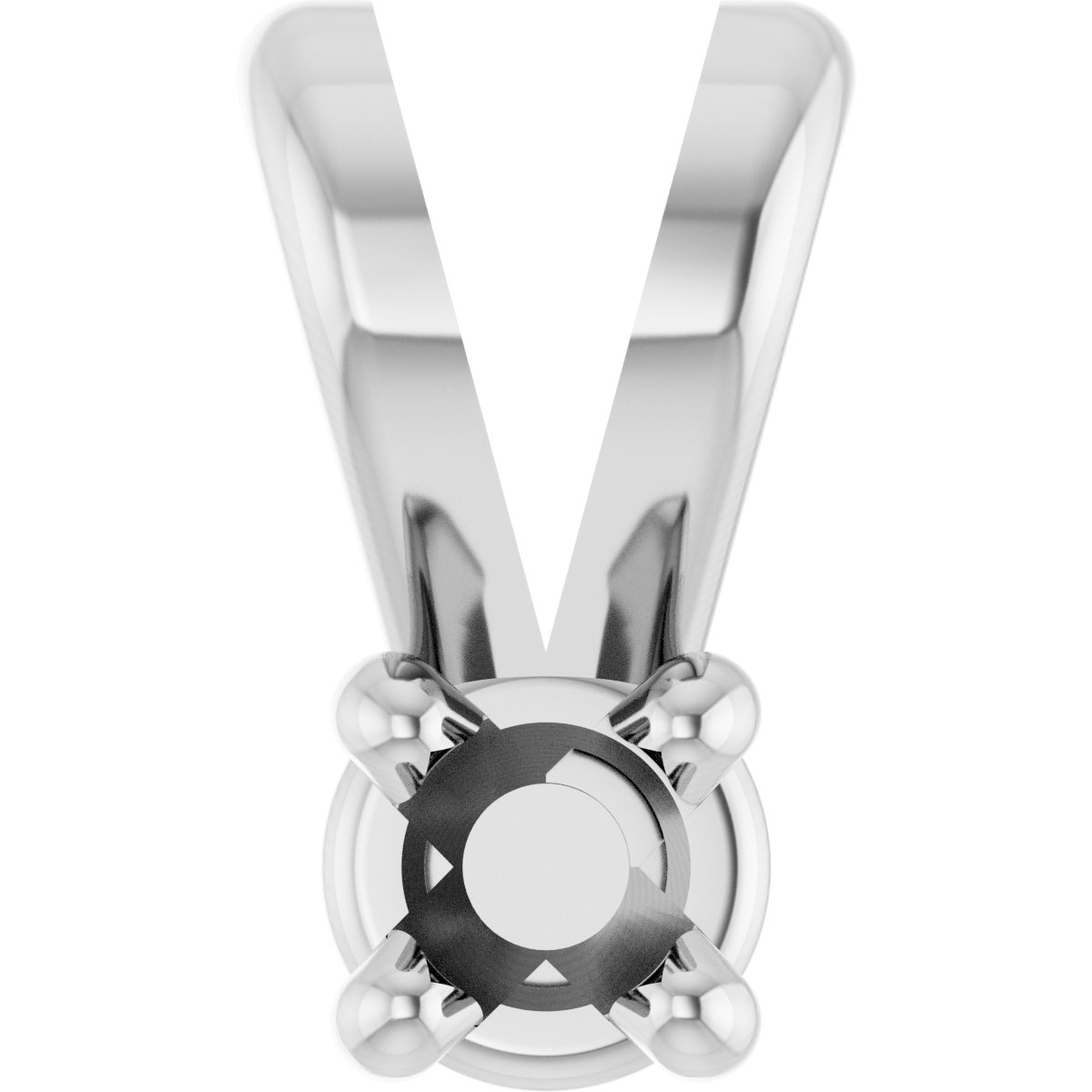 Round 4-Prong Lightweight Pendant