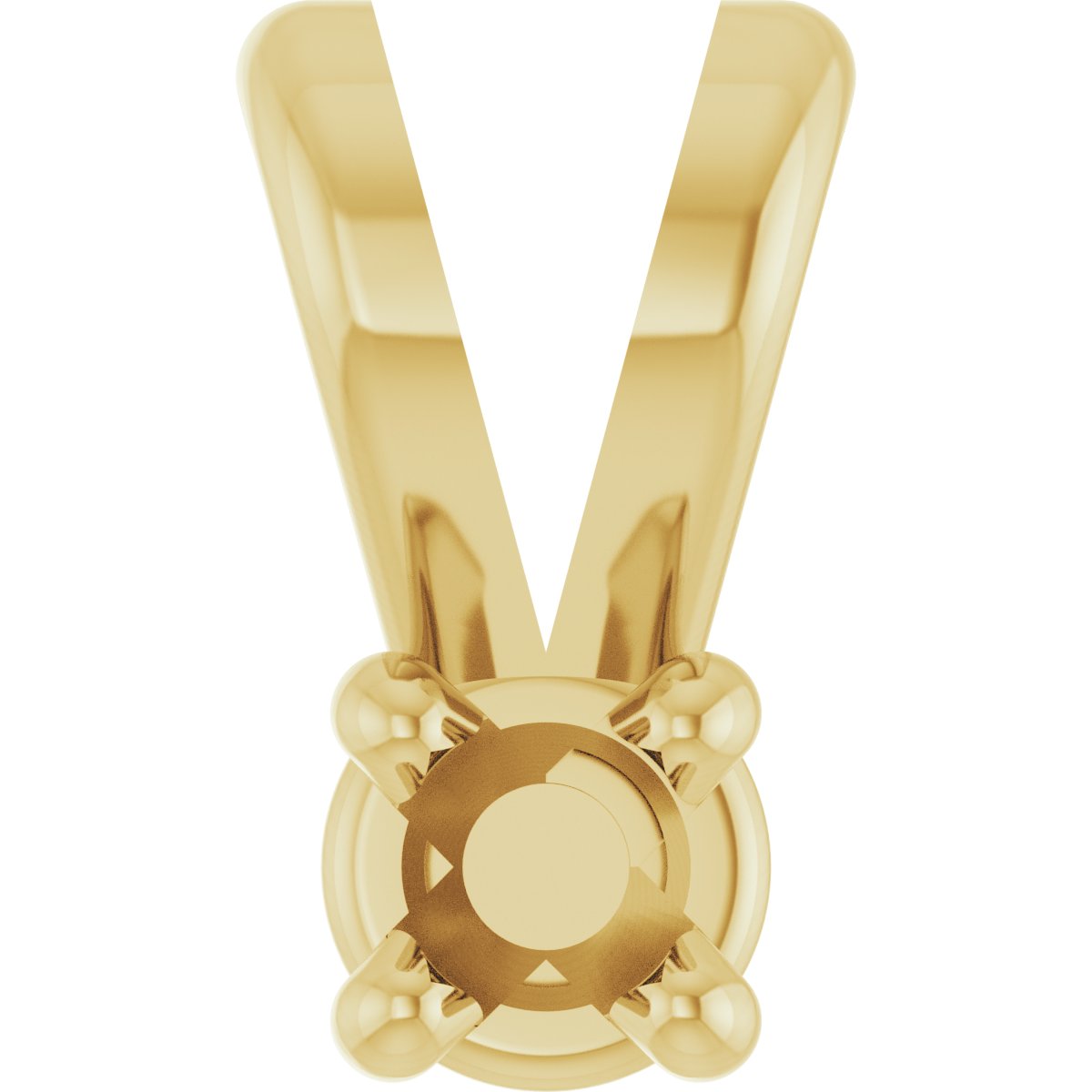 Round 4-Prong Lightweight Pendant