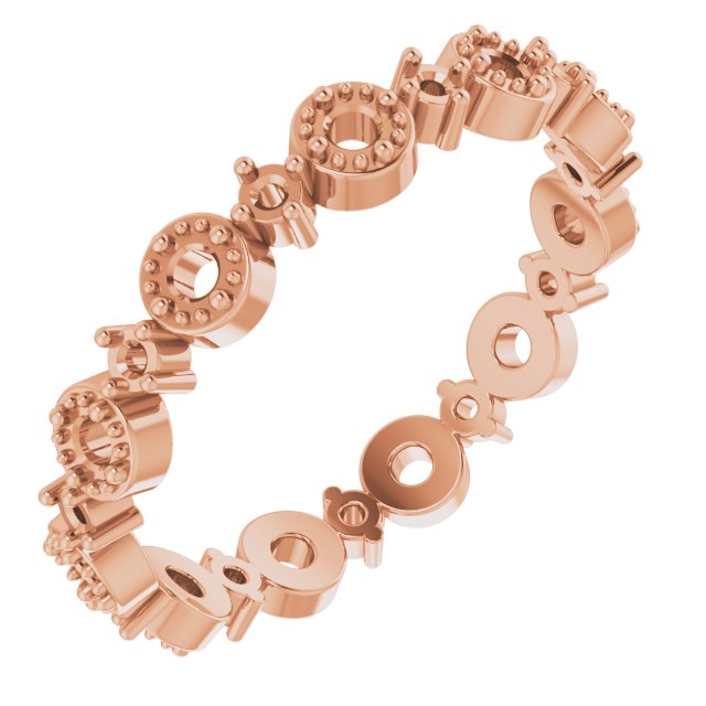 Beaded Halo-Style Eternity Band