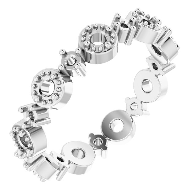 Beaded Halo-Style Eternity Band