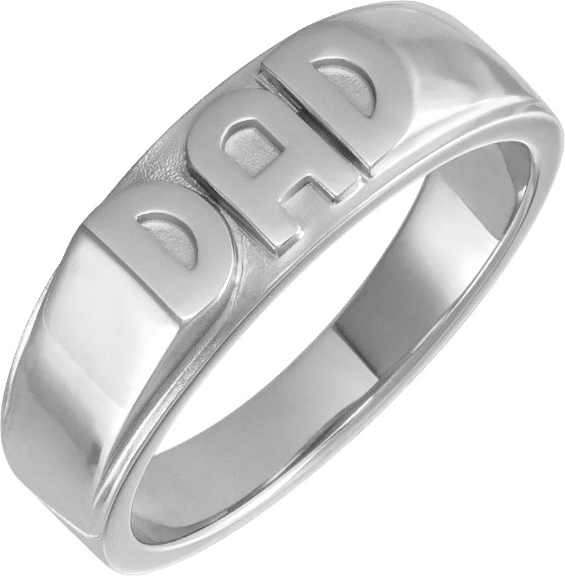 Sterling Silver Dad Ring