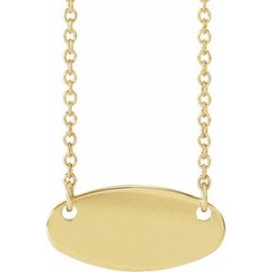 14K Yellow 14x7 mm Oval 18" Necklace